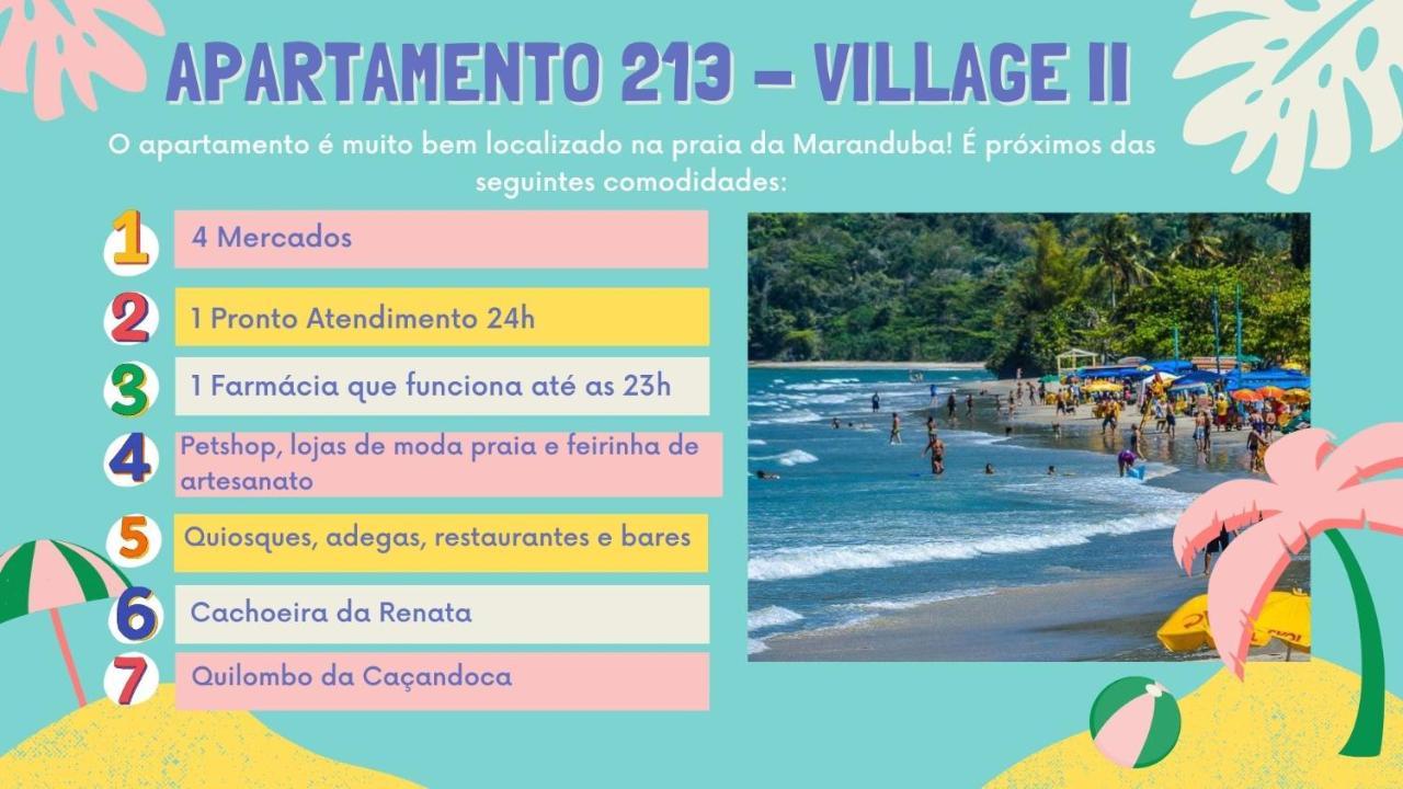 Apartamento Ubatuba 150m do mar Maranduba Exterior foto